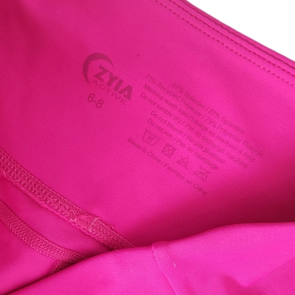 Zyia Active Womens Party Pink Light n Tight Hi-Rise Capri Leggings Size 6-8. - Picture 6 of 7